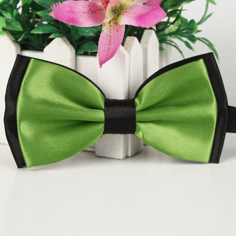 HOT Fashion Bow Ties Evening Dress Bright TWO Color Patchwork Bowties ...