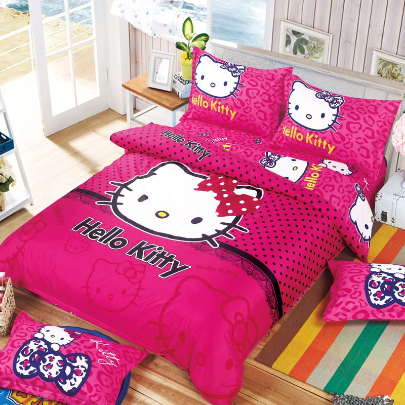 Wholesale Hello Kitty Bedding Set Children Cotton Bed Sets Hello