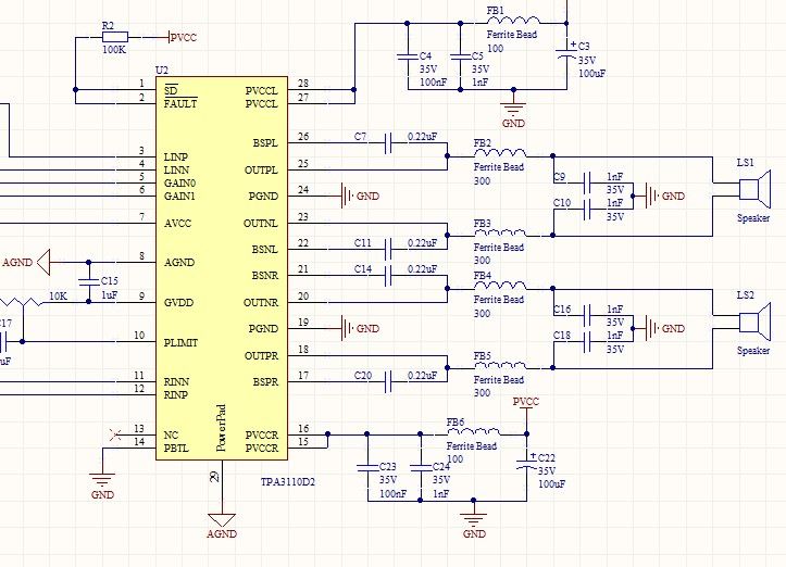 Tpa3110 Amplifier Circuit Diagram