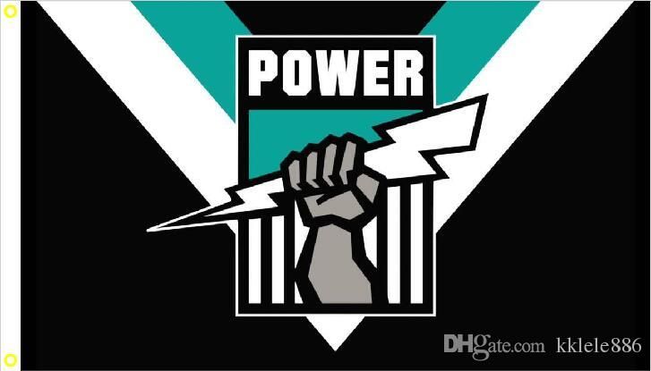2020 Port Adelaide Power Flag 90 X 150 Cm Polyester Afl Australian