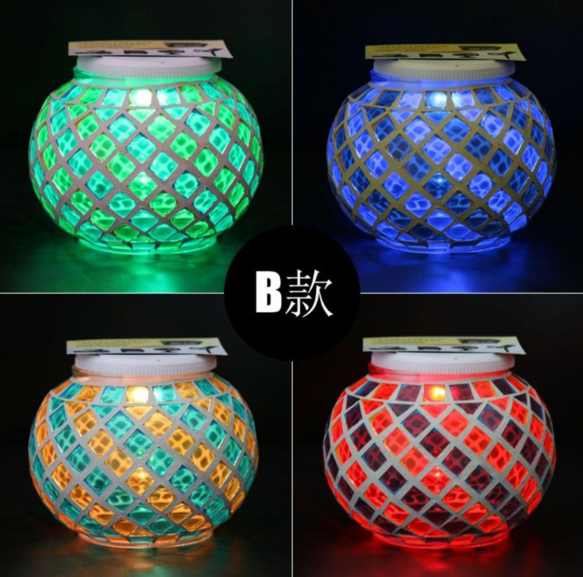 2018 Sun Cans Solar Powered Mosaic Glass Ball Led Garden Lights Sun Cans Solar Powered Mosaic Glass Ball Led Garden Lights Color Changing Table Lamps