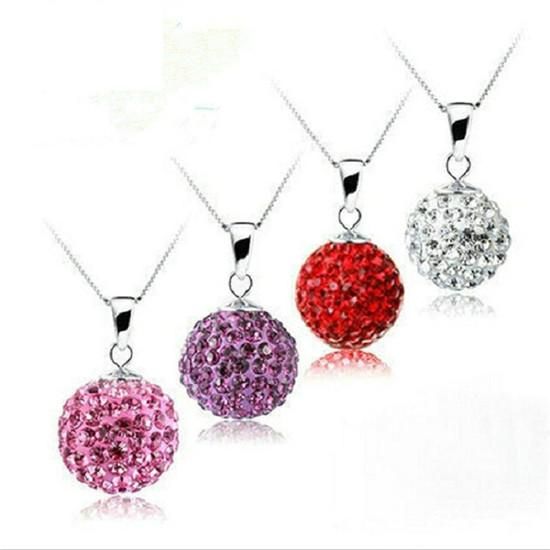 SPECIAL OFFER: Ball Pendant Vintage Necklace Sterling Silver Necklace Shamballa Necklace