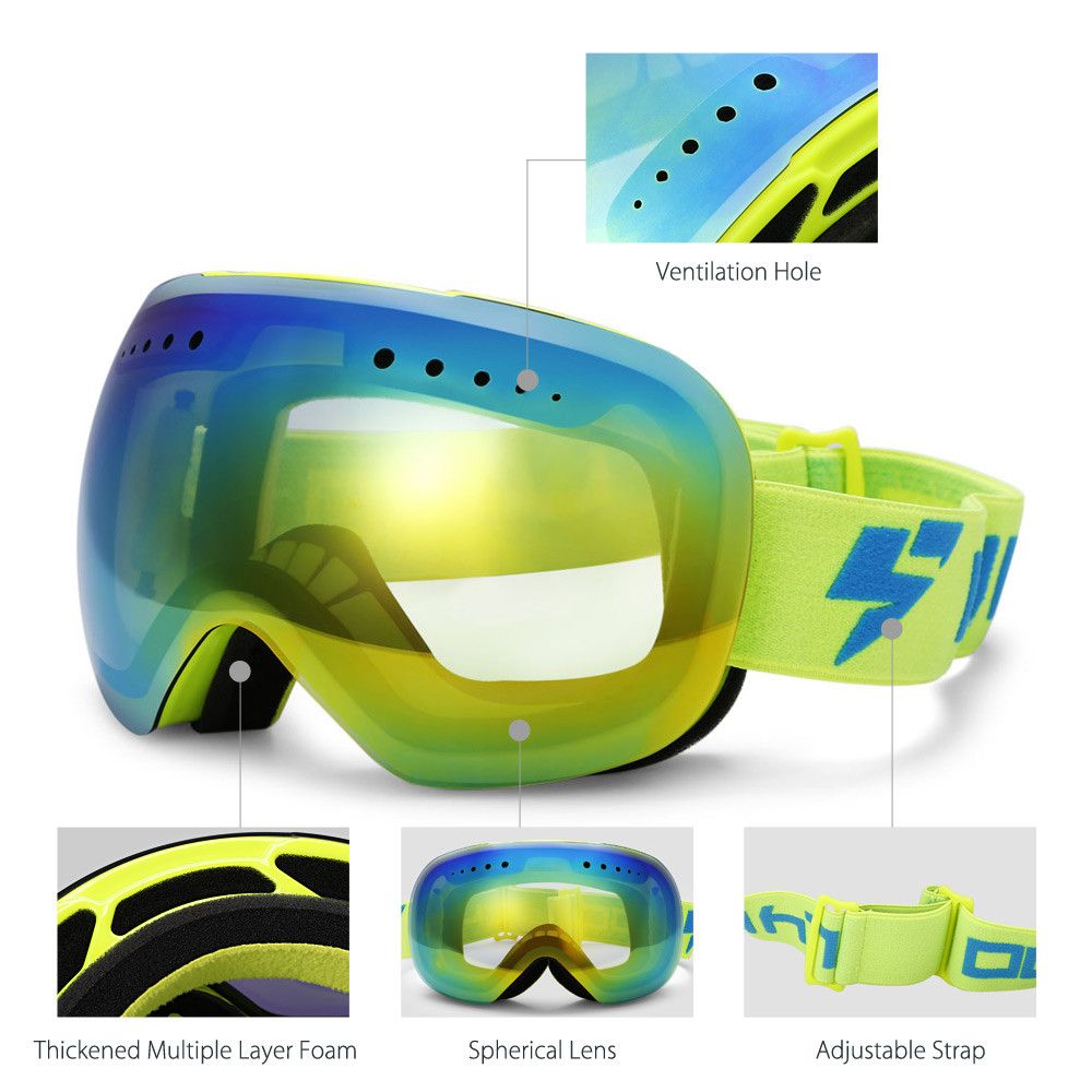 spherical snow goggles