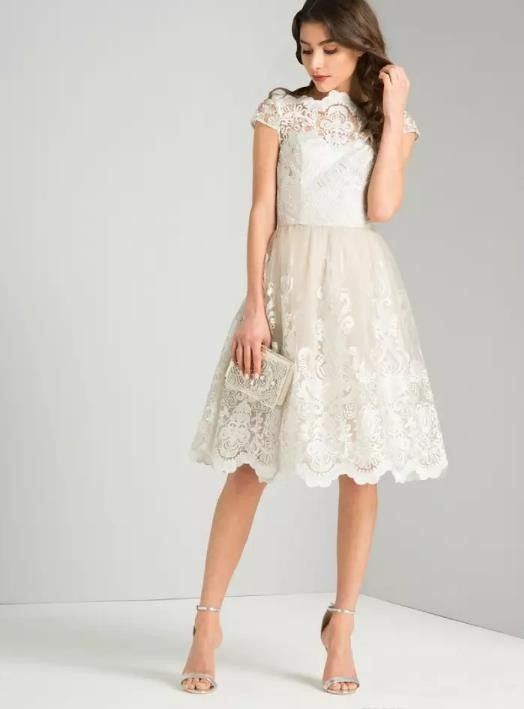 simple white lace dress