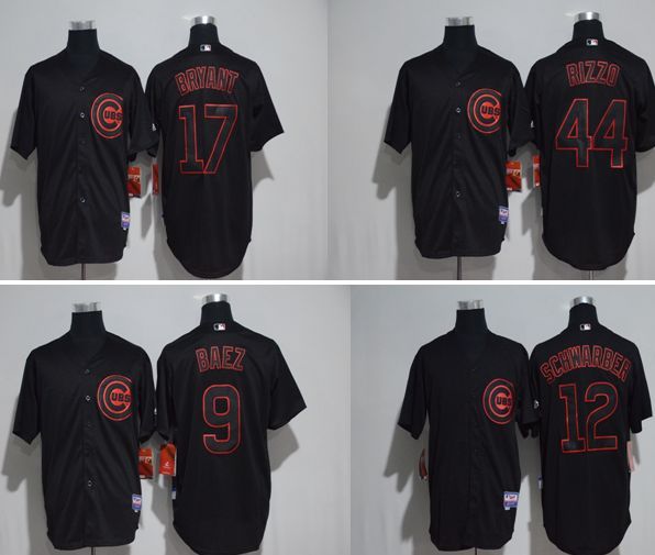 black chicago cubs shirt
