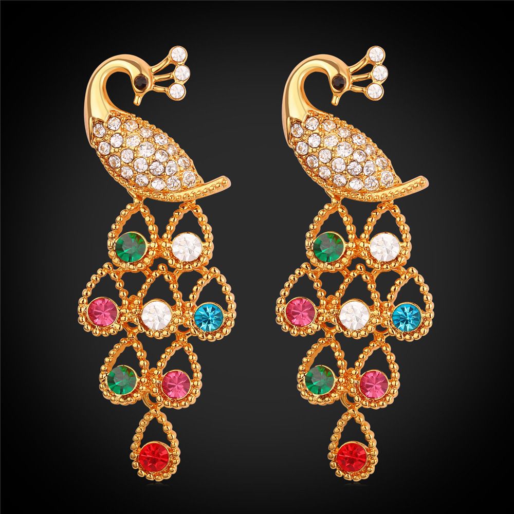 peacock design earrings jewelry