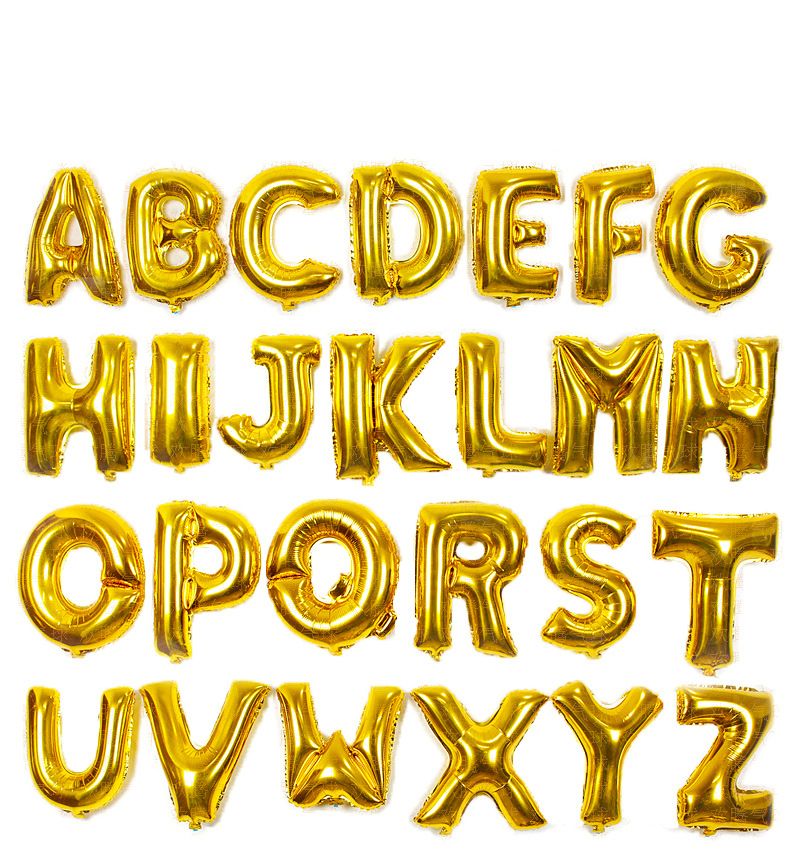 16 foil number balloons