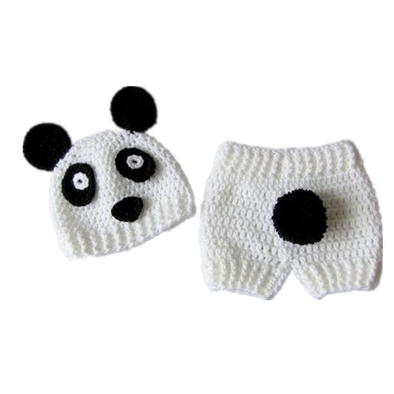 Cute Toddler Kids Girl/&Boy Crochet Knit beanie cap BABY Panda bear costume