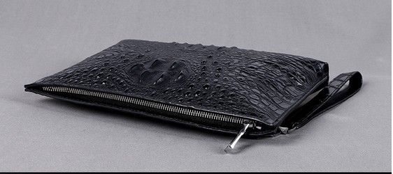 Handmade Genuine Croc Skin Leather Men's Classic Clutch Bag / Pouch –  Emphes Lifestyle