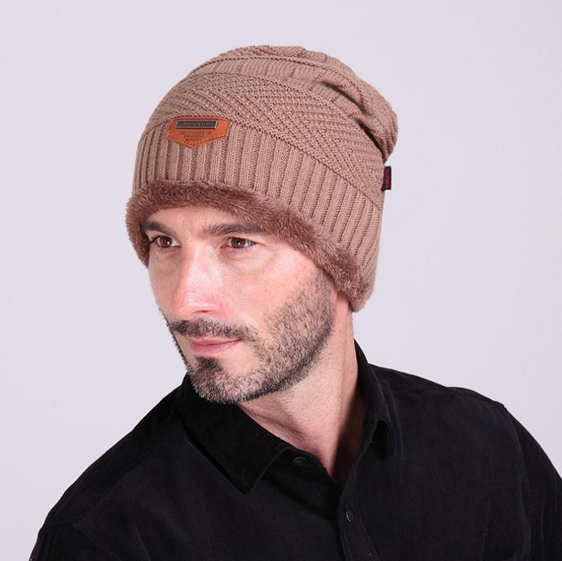 mens fur lined winter hat