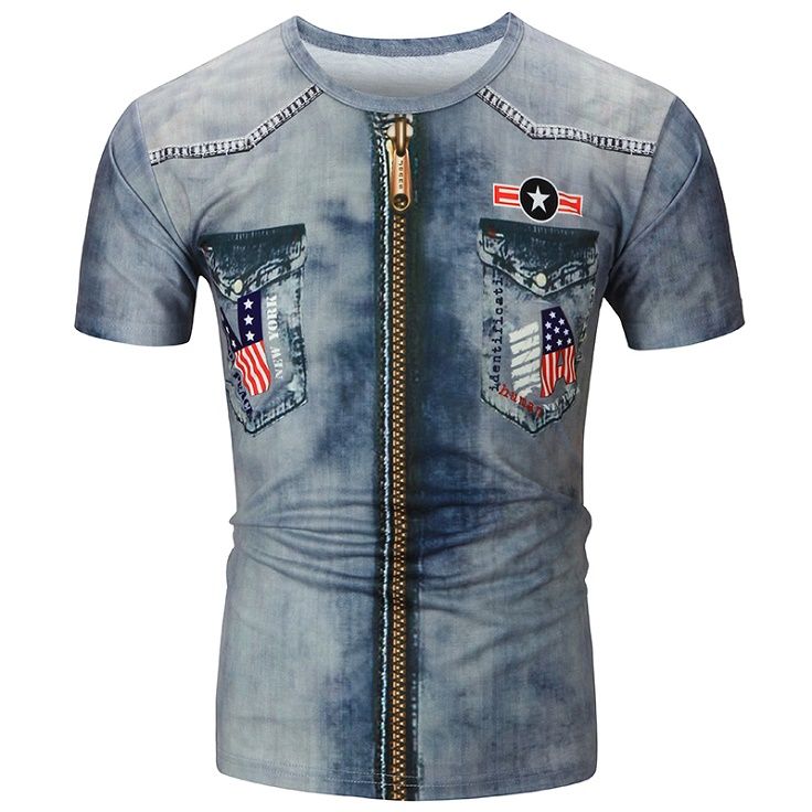 denim shirt with zipper