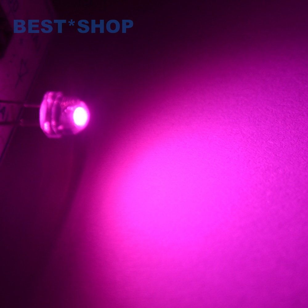 100pcs 5mm Green Straw Hat LED Wide Angle Water Clear Leds Light Free Shipping