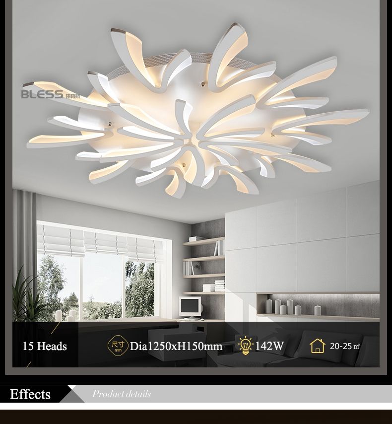 Discount Modern Minimalist Led V Shape Ceiling Lights Round Acrylic