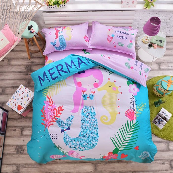 girls mermaid bedding