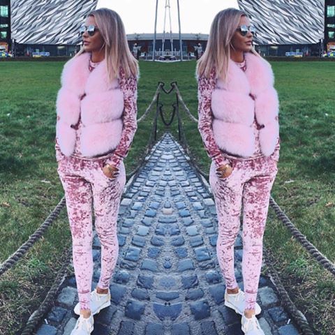 crushed velvet tracksuit womens