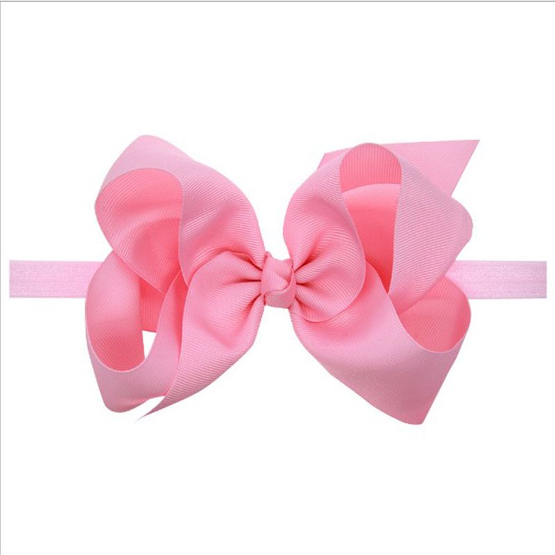Kids Bows Headband Baby Child Infant Solid Kids Hair Ribbons Girl