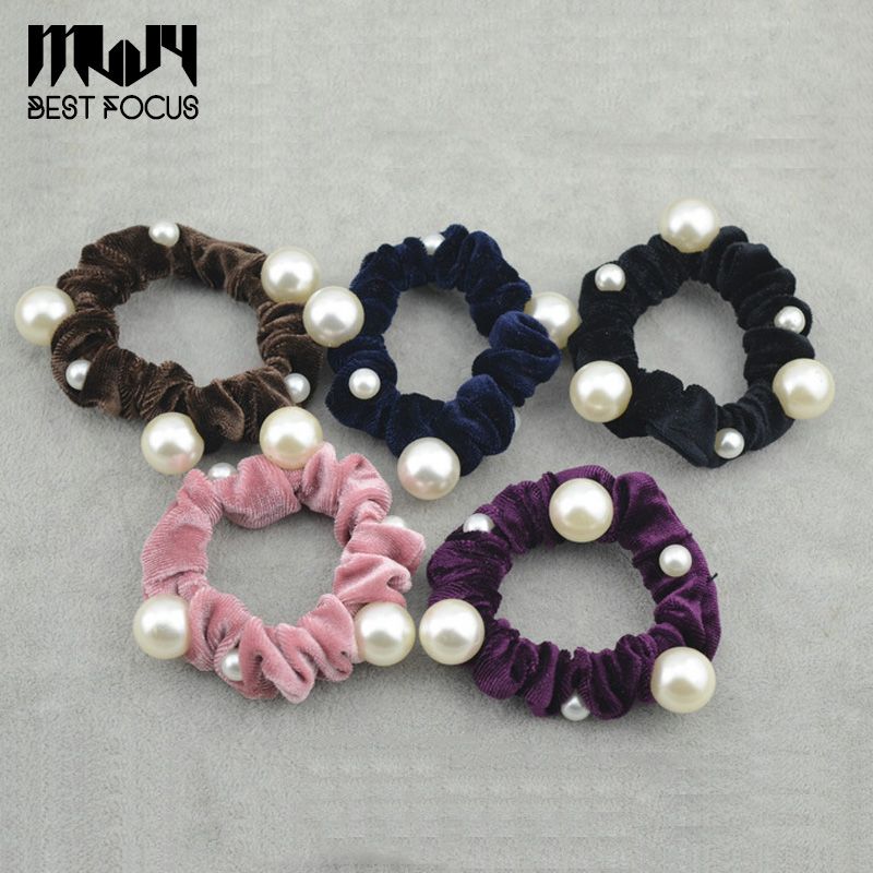 2019 Mljy Imitation Pearl Hair Accessories Elastic Hair Bands For