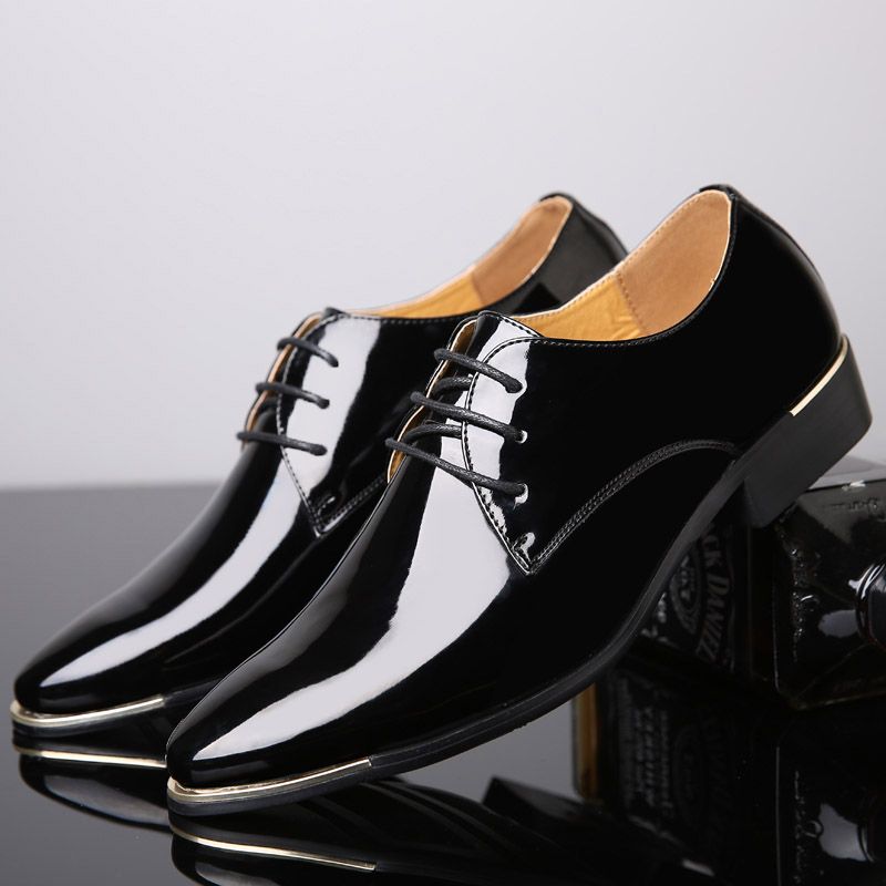 Acquistare Taglia 38 48 Scarpe Uomo In Vernice Nera Progettista Nero Di  Marca Scarpe Con I Polpacci Stringate Da Uomo Scarpe Italiane In Pelle  Scarpe Da Sposa Oxford Economico | Consegna Veloce