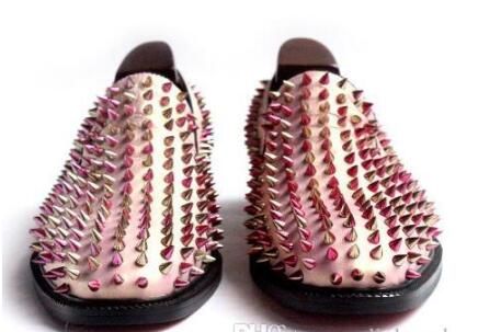 pink loafers mens with spikes