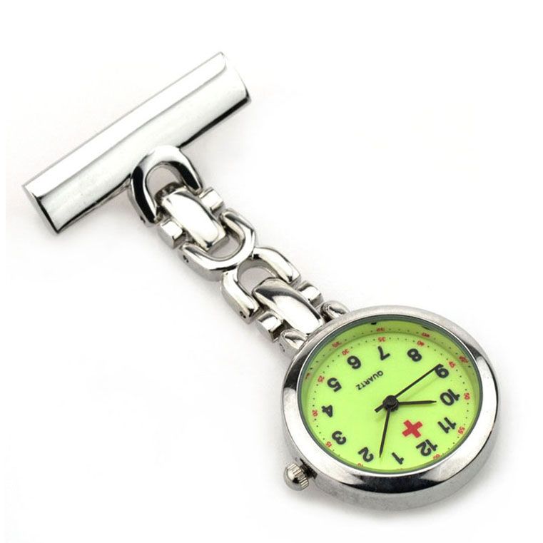 Nurse Fob Watch Silver Nursing Pocket Satinless Steel Clock Doctor