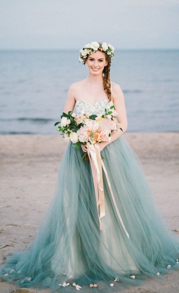 Colorful Beach Wedding Dresses