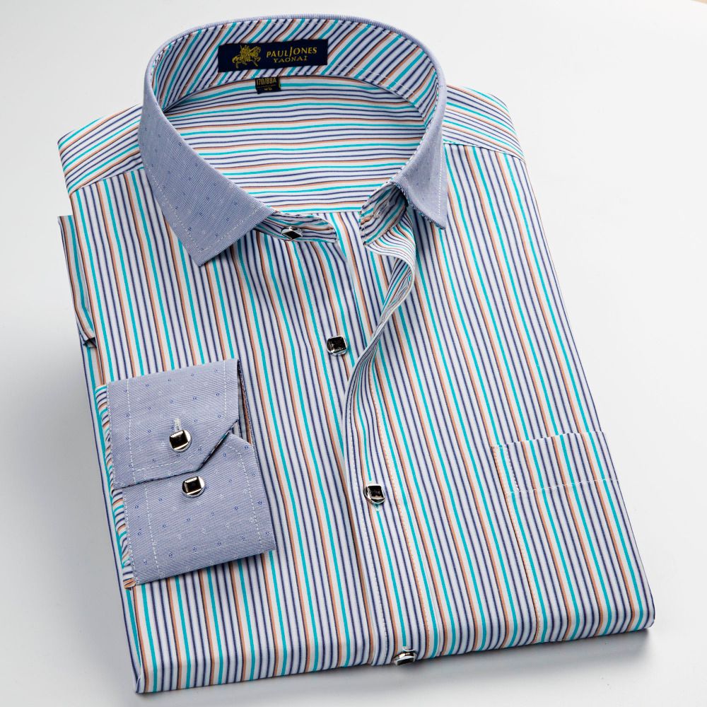 striped formal shirt mens