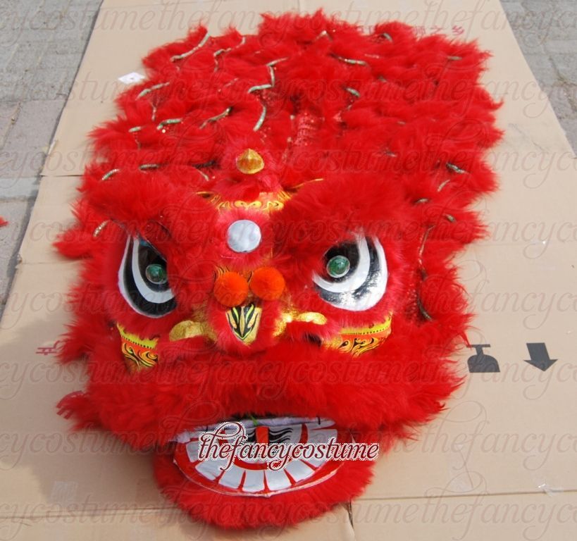 New Lion Dance Mascot Costume Wool Southern Lion Chinese Folk Art For Two Adults 