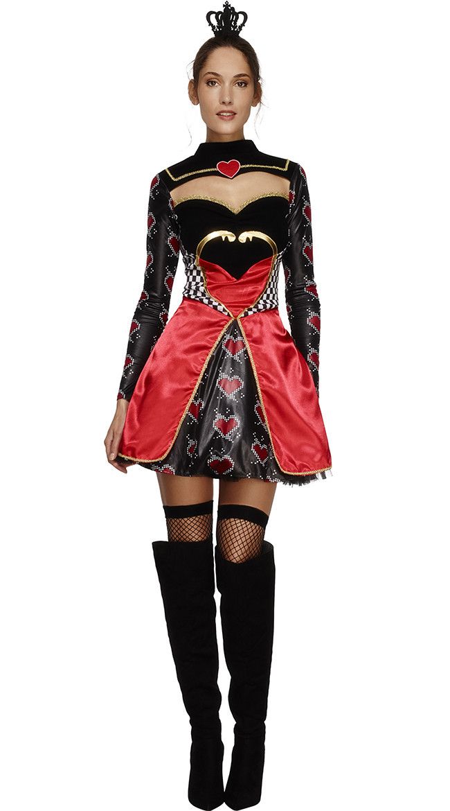 16new High Quality Queen Of Hearts Costume Alice In Wonderland Cosplay Dress Poker Queen Clothing Halloween Costumes For Women From Xingfu14 24 6 Dhgate Com
