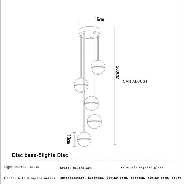 5 رؤساء Dia15cm قاعدة الدائرة