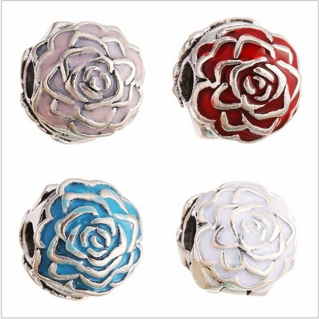 charm pandora fleur rose charm pandora fleur rose