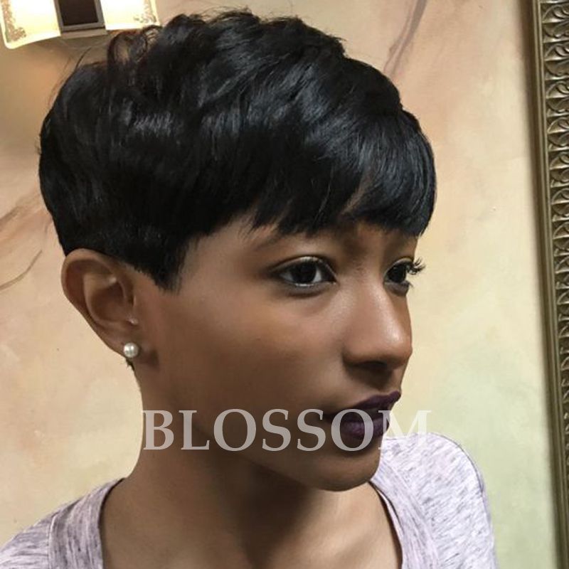 Cut Human Hair wigs pixie half hairstyles full lace/lace front wigs short hair Brazilian 100 virgin human hair wigs for black women Cut Human Hair wigs pixie half hairstyles full lace/lace front wigs short hair Brazilian 100 virgin human hair wigs for black women