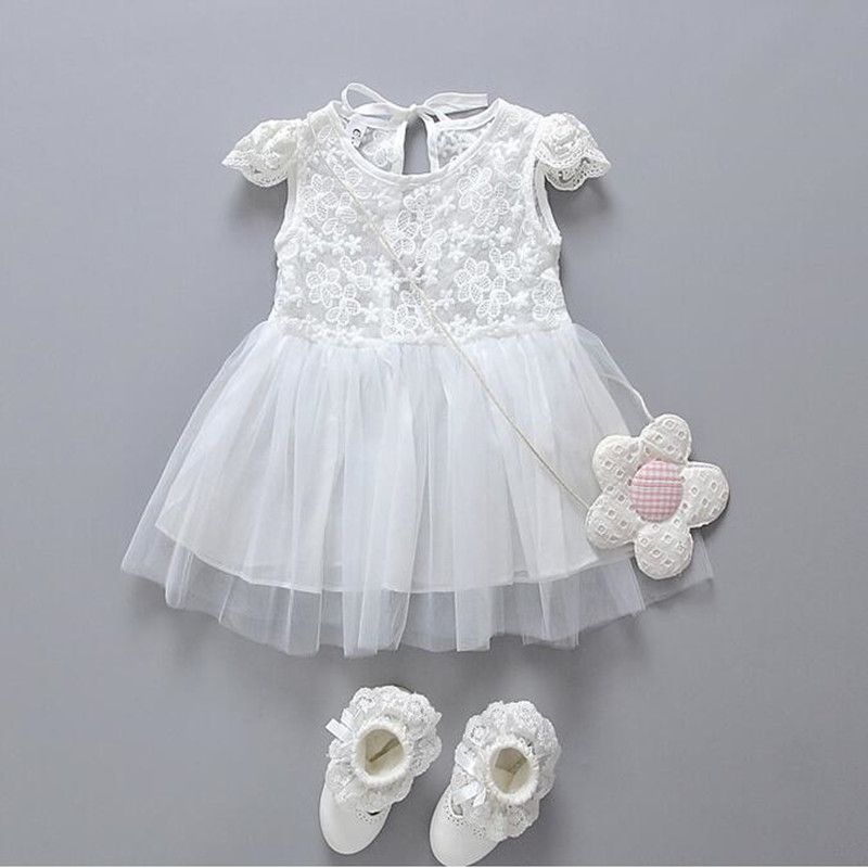 Toddler Kids Baby Girls Dresses Short Sleeve Clothes Princess Party Dresses w