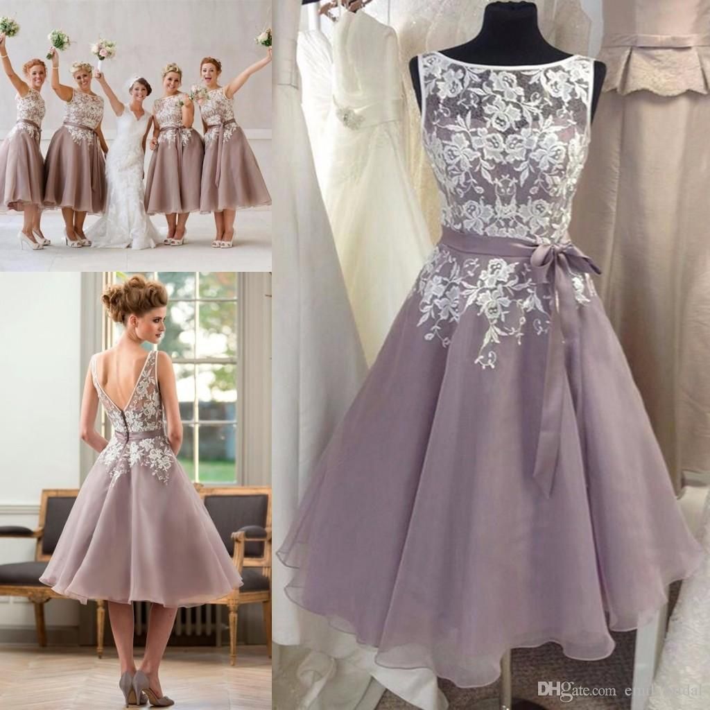 lavender and white bridesmaid dresses