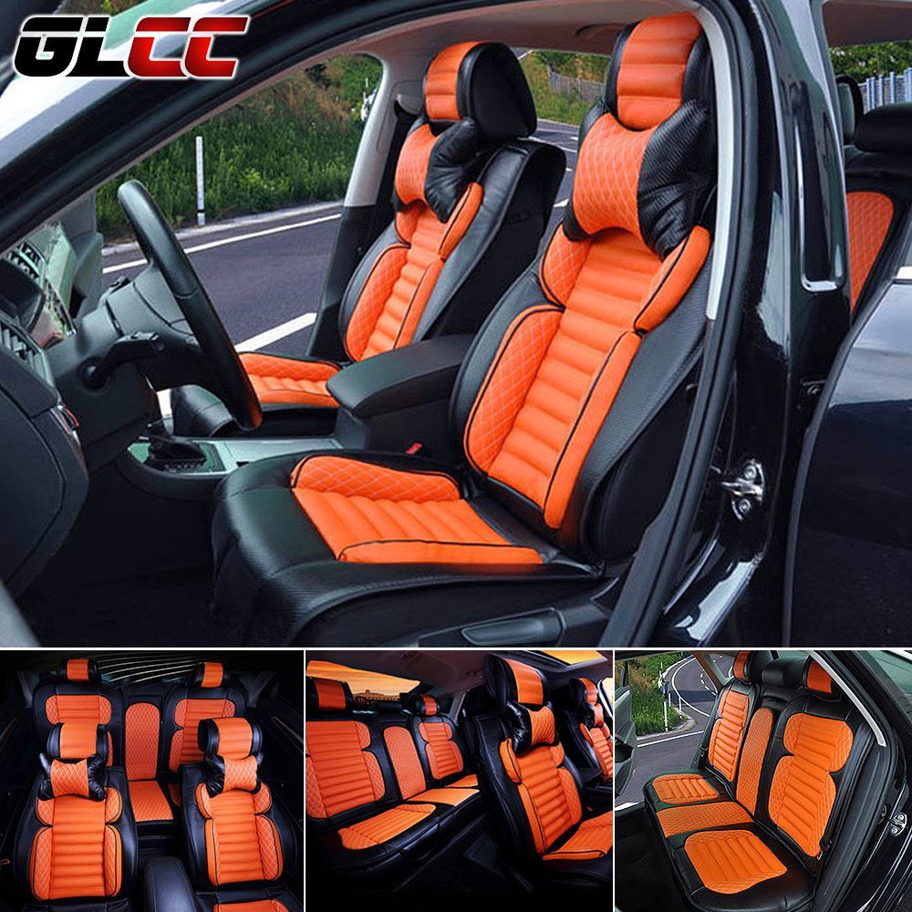 Luxury Seat Covers Supports Car Seat Cover Microfiber Leather Universal