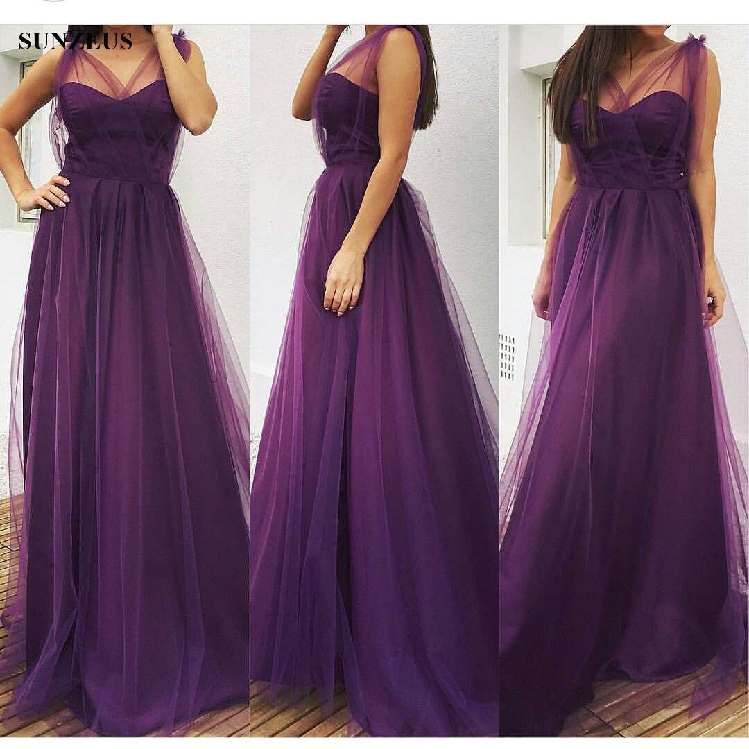 Großhandel Lange Lila Brautjungfer Kleider Eine Linie Schatz Satin Tüll Hochzeit Party Kleider Trauzeugin Kleider Von Sunzeusdress, 12,12 € Auf Großhandel Lange Lila Brautjungfer Kleider Eine Linie Schatz Satin Tüll Hochzeit Party Kleider Trauzeugin Kleider Von Sunzeusdress, 12,12 € Auf