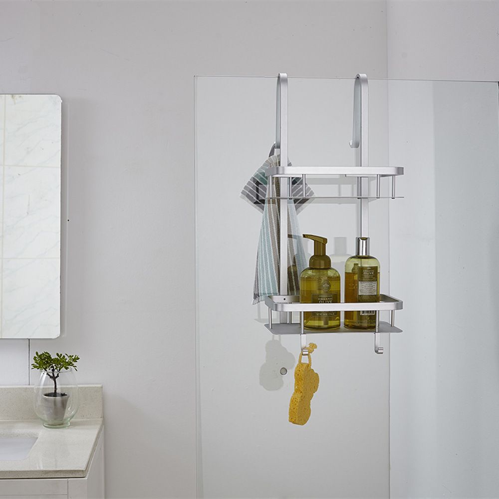 2019 2 Tier Bathroom Over The Door Shower Caddy Basket Hanging Organizer Rustproof For Shampoo Conditioner Soap From Top Seller 2014 45 29