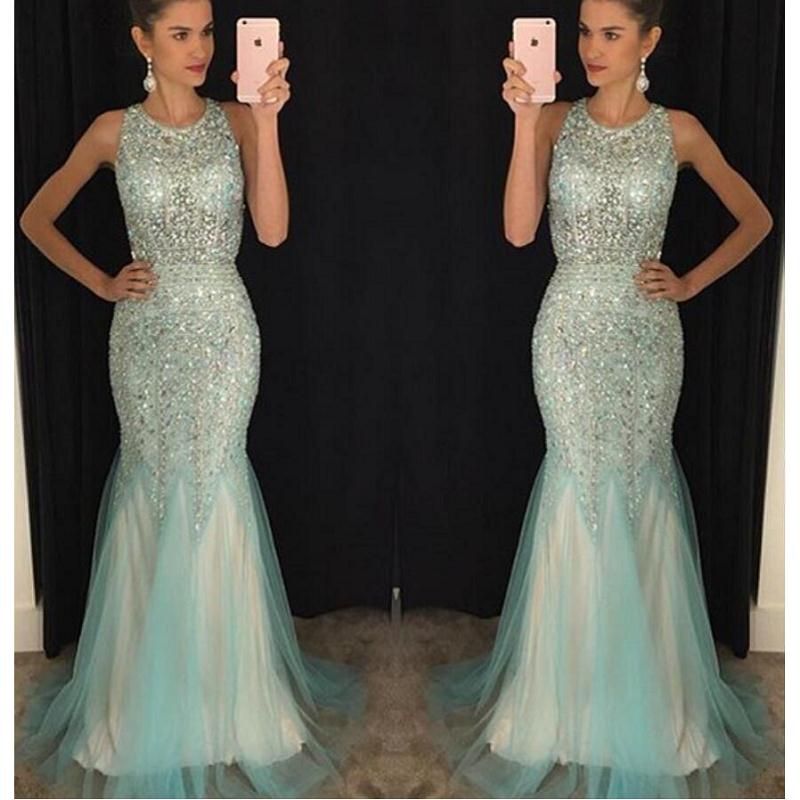 vestido de gala estilo sereia