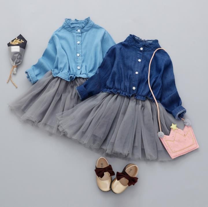 blue jean dresses for girls