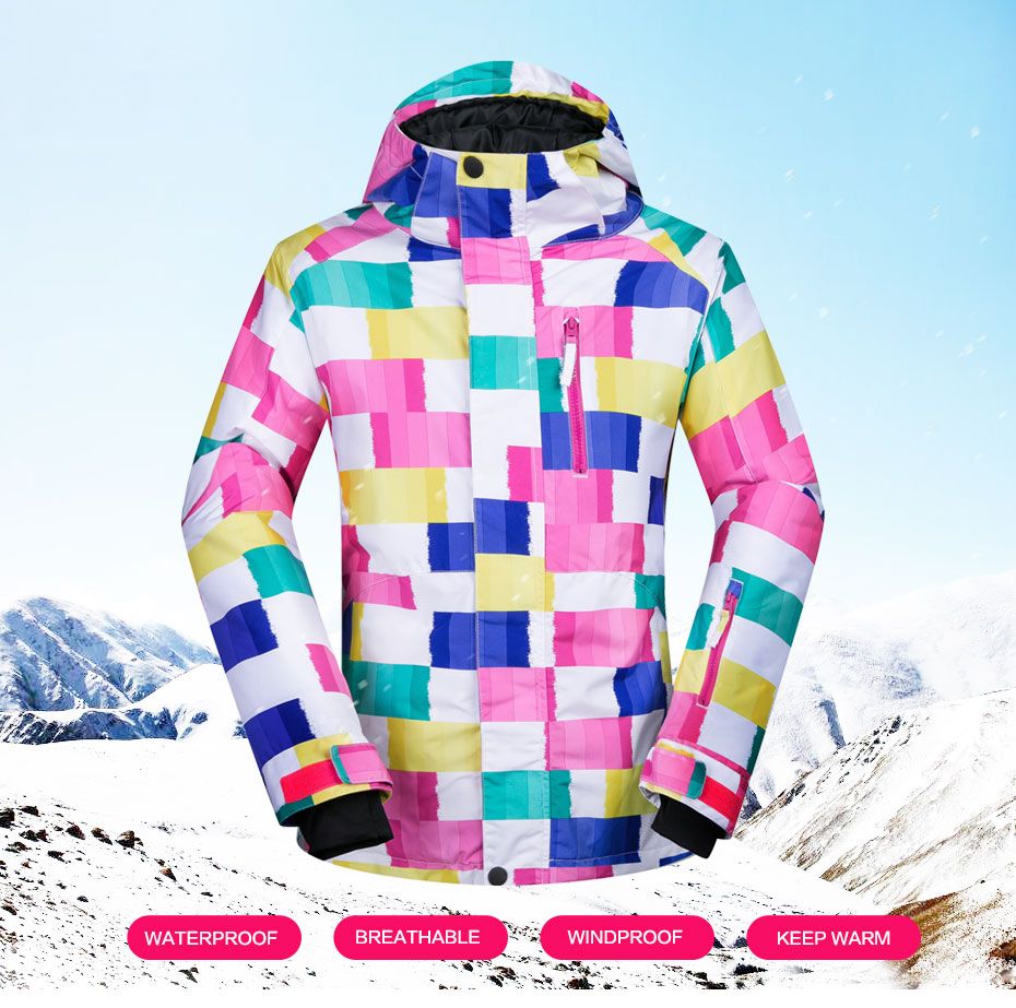 colorful ski jacket