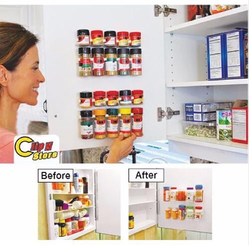 2020 Cheap Wholesale Clip N Store Kitchen Bottle Spice Organizer