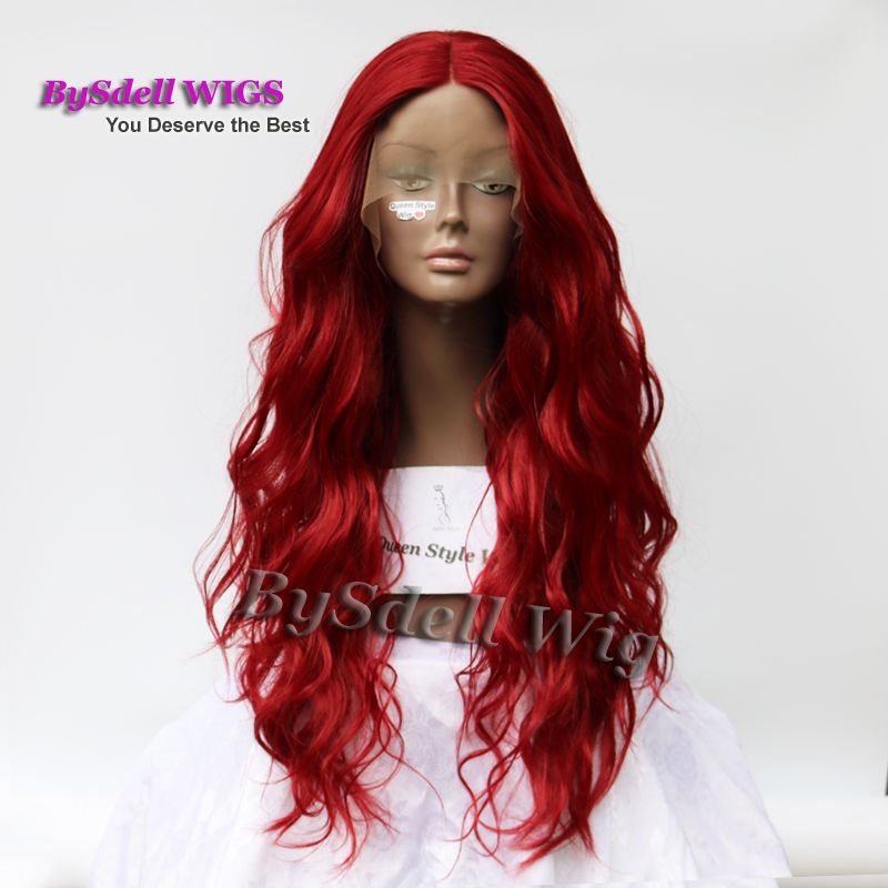 New Arrival Dark Burgundy Wig Dark Red Color Hair Long Body Wave Lace Front Wig Heat Resistant Wigs For Black White Women Wigs For Kids Best Wig