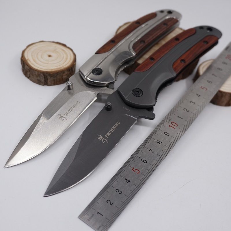Browning DA43 Folding Pocket Knife Titanium Tactical Knives 3Cr13 Blade
