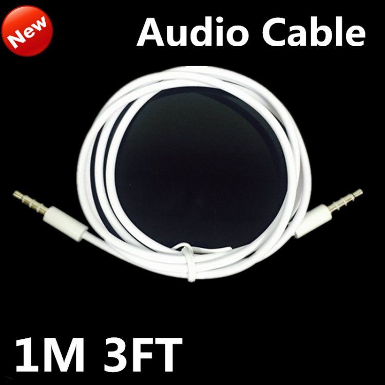 3Ft 3.5mm Retractable Audio Data Cable Cord Speaker Car MP3 Tablet AUX