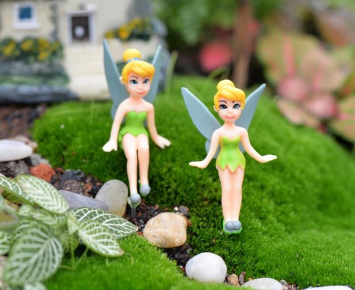 miniature tinkerbell figurines