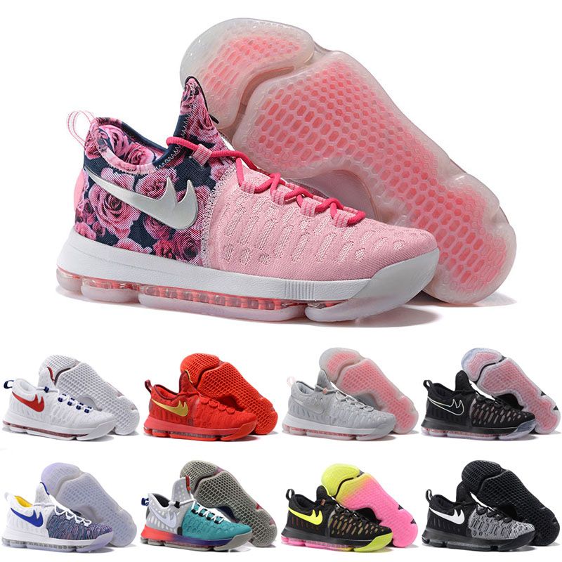 enchufe añadir Efectivamente 2017 Air Zoom KD 9 hombres zapatillas de baloncesto KD9 Oreo blanco rosa Kevin  Durant 9s