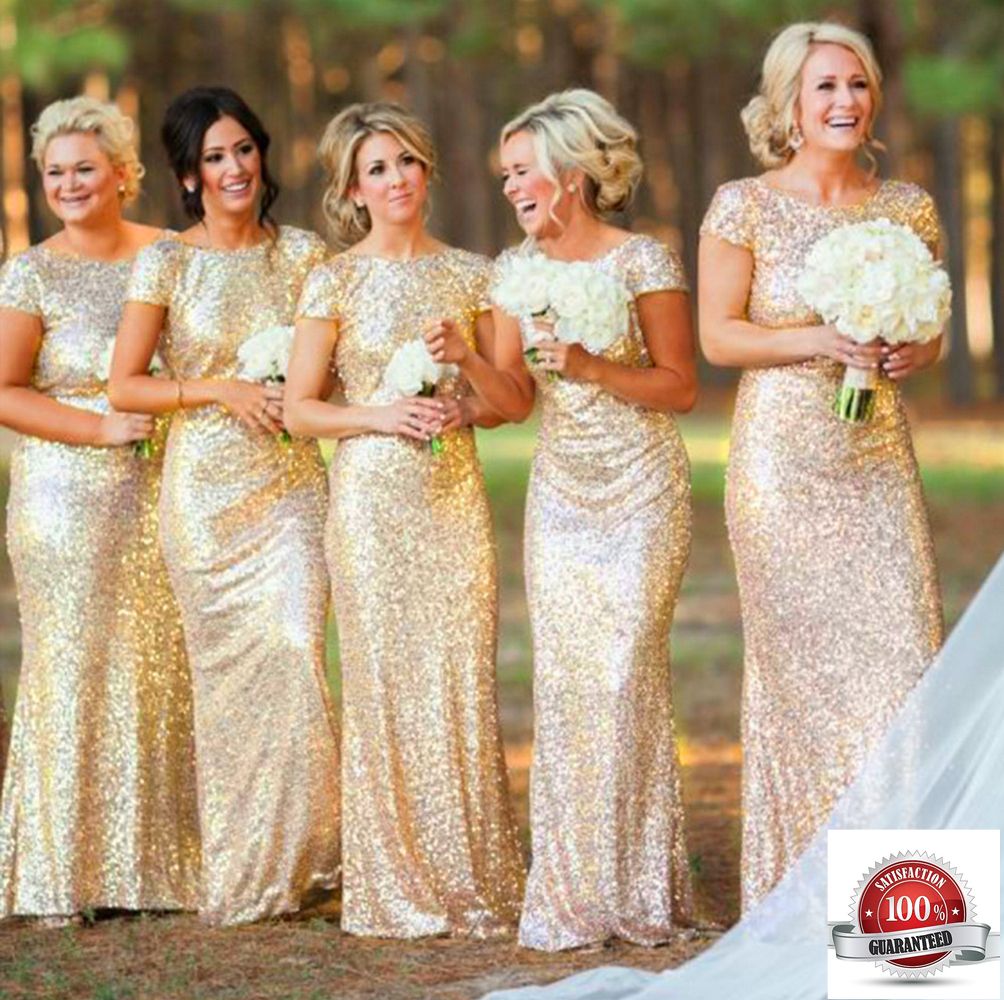 gold color party dress