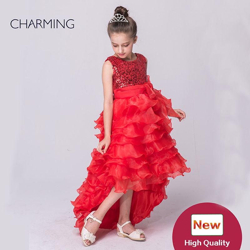 red long sleeveless dress