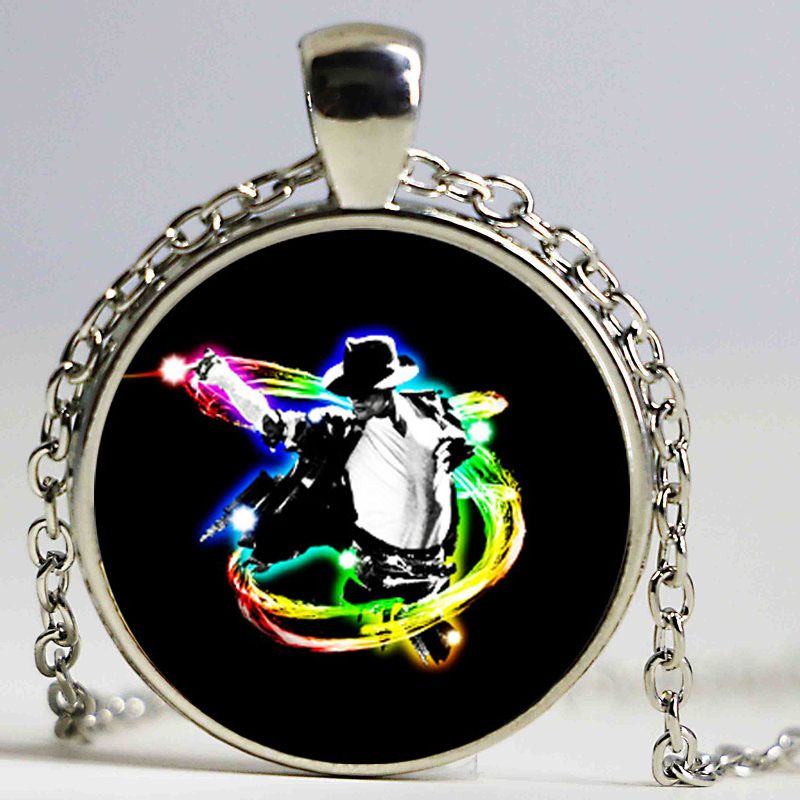 2021 Michael Jackson Pendant Necklace B&M 2016 New Punk Glass Necklace
