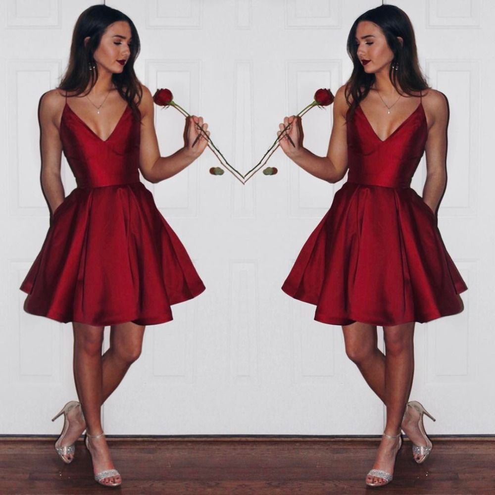 Vestidos Cortos Vino Tinto Flash Sales, 60% OFF | www.ingeniovirtual.com
