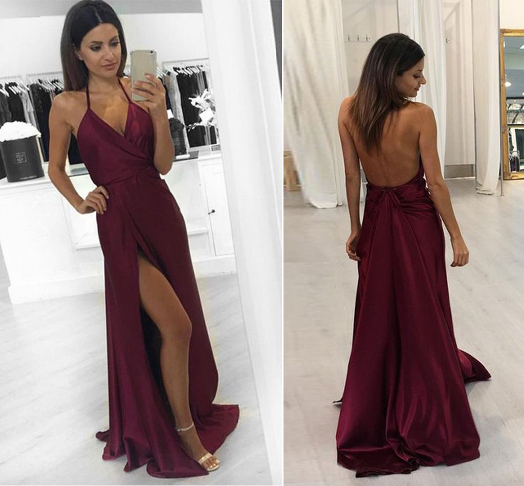 v neck formal dresses